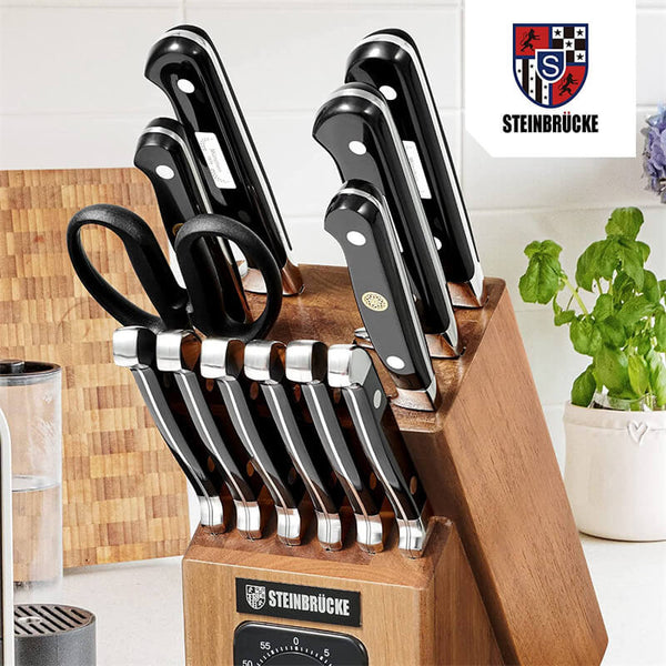 Knife Sets for Kitchen with Block 12 pcs