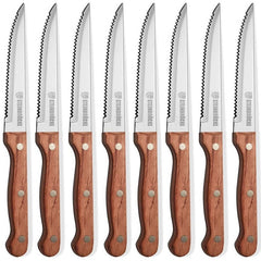 Steak Knives Set of 8 Rosewood Handle