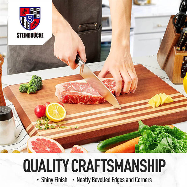 Large Ebony Wood Cutting Board 20x14x1.25
